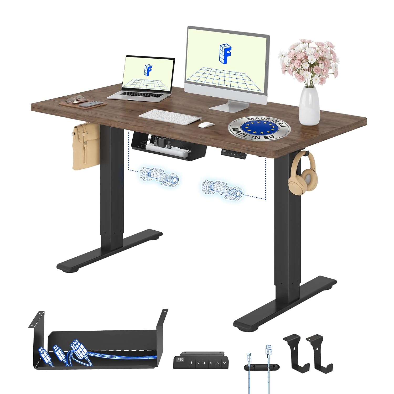 FlexiSpot EG1 Escritorio Eléctrico Ajustable 120×60cm
